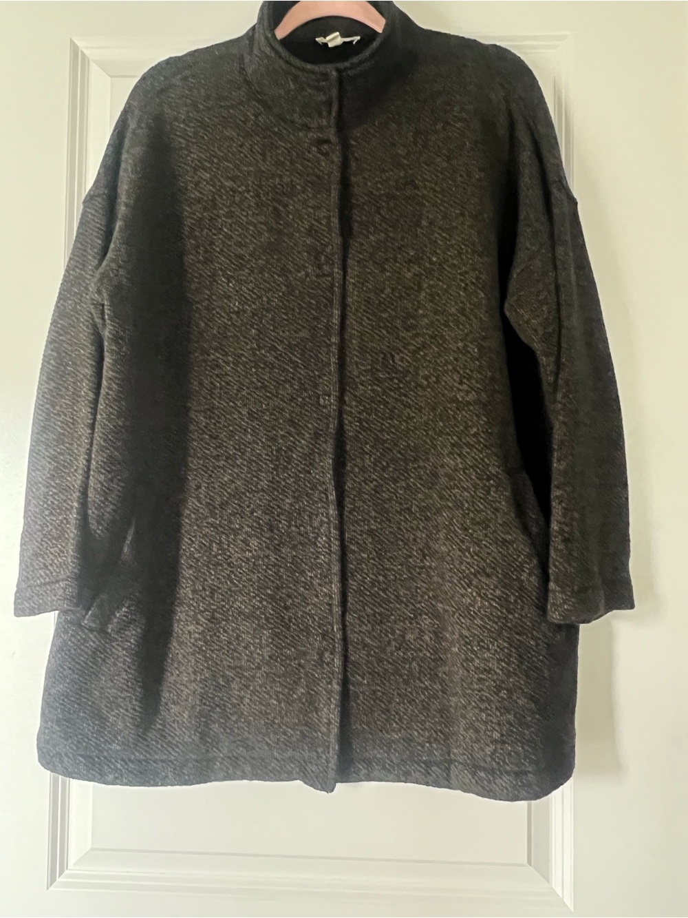 Eileen Fisher Organic Cotton Terry Stand Collar Jacket
